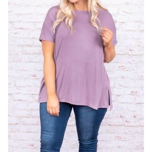 Dusty Lilac Tunic. Plus Size